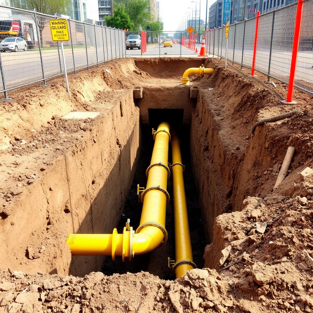 Excavație rețea gaz